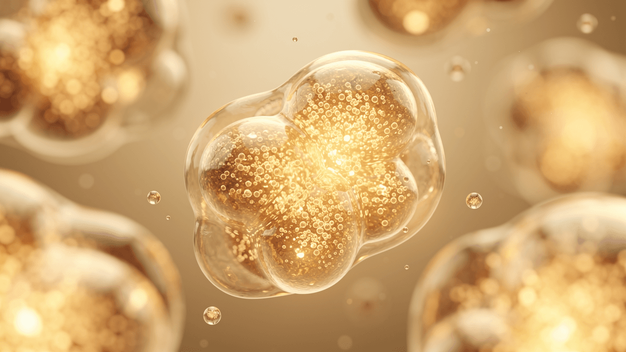 Scientific illustration of pancreatic beta cells producing insulin